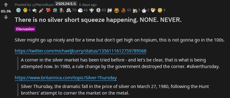 There is no silver short squeeze